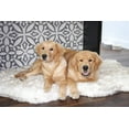 thumbnail image 4 of Paw Brands Dog Bed Faux Fur Memory Foam Pet Bed White Curve 60L X 35w inches, 4 of 7