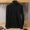 thumbnail image 1 of Autumn/Winter New Men's 100% Pure Wool Cold Resistant Clothing High Polo Collar Solid Color Pullover Fashion Sweater, 1 of 5
