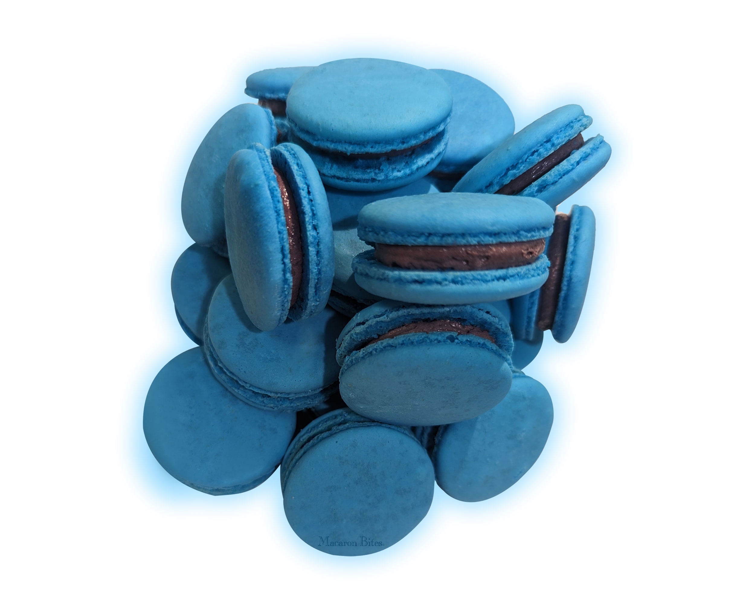 Macaron Bites Blueberry Macaron Cookies Gift Box - 24 Pack