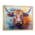 thumbnail image 2 of Designart "Cow Majestic Bovine composition I" Animals Floater Framed Wall Art Living Room, 2 of 7