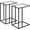 Black - Clear Glass, variant on C-Shaped End Table, Side Table for Couch,Sofa Snack Table with Tempered Glass & Metal Frame,Small TV Tray Table for Small Space,Living Room, Bedroom, Bedside,Modern Style, Gold