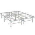 thumbnail image 3 of Platform Bed Frame, Queen Size, Grey Gray, Stainless Metal, Bedroom, Modern Contemporary HB35039, 3 of 8