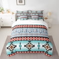 thumbnail image 2 of jejeloiu Retro Bull Skull 7-Piece Twin Bedding Sets,Boho Exotic Style Bedding Comforter Set,Rustic Aztec Triangle Sheet Sets For Adults,Super Cozy Room Decor Reversible, 2 of 8