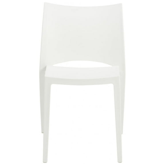 Set of Two White Stacking Indoor or Outdoor Chairs
