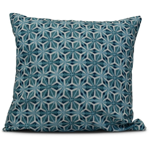 Simply Daisy 16" x 16" Water Mosaic Geometric Print Pillow