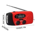 thumbnail image 2 of weibbin Solar Radio Wind Up AM FM WB Radio Portable Hand Crank Emergency Radio with Torch 2000mAh Power Bank for Phone Charging Camping, 2 of 9