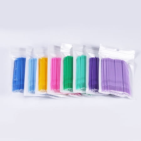 SunSunrise 100Pcs Disposable Micro Eyelash Extension Applicator Mascara Brush Stick Swabs