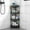 Black, variant on sruoe 5-Tier Bathroom Corner Storage Shelf, Organizer with Detachable Rolling Wheels, Storage Shelves Organizer Cart, Storage Movable Storage Organizer for Home Kitchen Office Dorm for Small Space