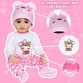 thumbnail image 4 of AmaMary 22-23 inch Pink Bear 4-Piece Cotton Doll Clothes Set with Pants, Socks, Hat & Top, Tea Party, Role-Playing, Birthday & Holiday Gift, Indoor/Outdoor Fun, 4 of 5