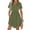 Army Green, variant on Blmnix Valentine Dresses for Girls Button Fit & Flare Plus Size Dress Short Sleeve Henley Mini Green Western Dress for Women,L