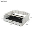thumbnail image 4 of Euroco Modern Upholstered Full Size Daybed, Lift up Storage Bed for Kids Teens, White, 4 of 11