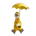 thumbnail image 2 of Dserhfy Holding Umbrella Duck Statue Outdoor Garden Yard Yellow Umbrella Duck Figurine Resin Animal Sculpture Home Office Decoration Ornament, 2 of 8