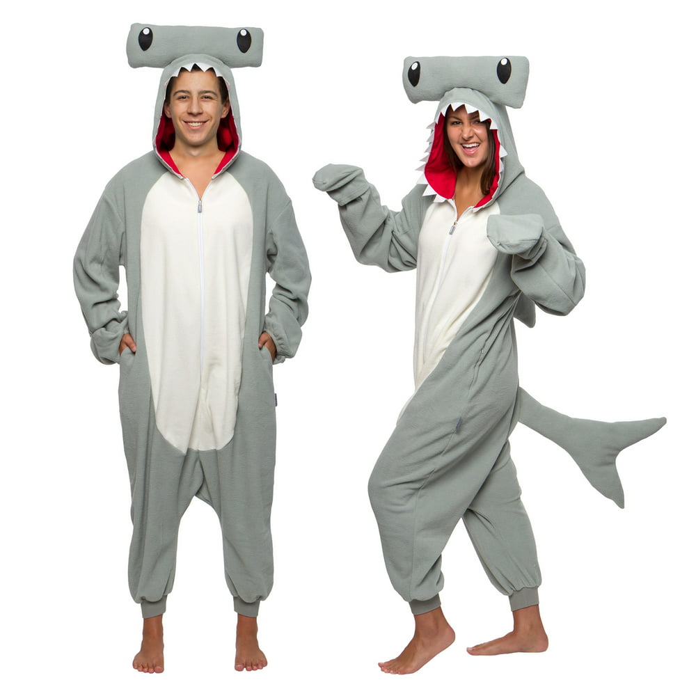 Funziez! Hammerhead Shark Pajamas - One Piece Cosplay Costume (Grey, X ...