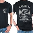 thumbnail image 2 of Men’s Christian T-Shirt, “Fisher of Men” Double-Sided Bible Verse Tee, Faith-Based Shirt, Religious Gift for Dad or Husband, Sizes S–5XL, 2 of 7