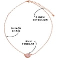 thumbnail image 4 of Humble Chic Rose Gold Druzy Delicate Necklace - Dainty Chain Simple Pendant, 4 of 7