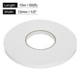 thumbnail image 2 of Uxcell 1pcs Rolls Double Sided Foam Tape PE Sponge Mounting Tape Strong Adhesive Tape Strips(White, 50ft x 1/2" x 1/16") for Paint Wall Hanging Poster Decor, 2 of 5