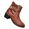 thumbnail image 2 of Zapatos casuales botin de piel de media caña para mujer, otoño-invierno, 2 of 4