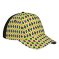 thumbnail image 3 of Daiia Mardi Gras Purple Yellow Plaid Baseball Cap Men Women Classic Adjustable For Running Workout And Outdoor Activitie All Season Dad Hat Gift, 3 of 9