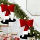 thumbnail image 5 of Adornos navideños, adornos navideños, regalos navideños, adornos navideños largos de terciopelo para árbol de Navidad, adornos navideños para colgar en la ventana, lazo de poliéster., 5 of 6