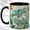 Black, variant on Sea Turtle Coffee Mug, Stained Glass Ocean Mug, Ceramic Cup