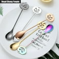 thumbnail image 2 of ABPETE Pumpkin Spoon,Stainless Steel Coffee & Dessert Stirrer, Dishwasher Safe Tea Set Accessory with Non-Slip Handlel (Rainbow colors), 2 of 10