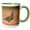 Green/White, variant on 3drose, Northern Bobwhite Male Running, Rio Grande Valley, South Texas Usa, 11oz Two-tone Green Mug