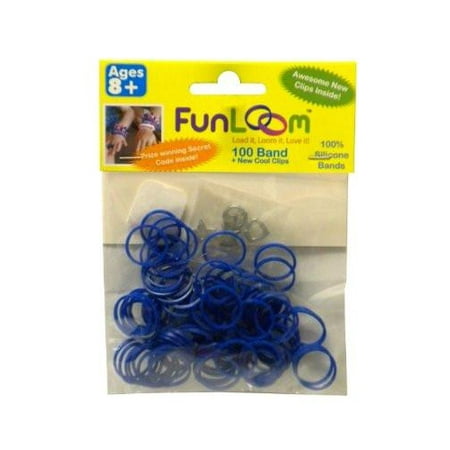 FunLoom Silicone Bands 100 Blue to Green Color Changing Mood Bands