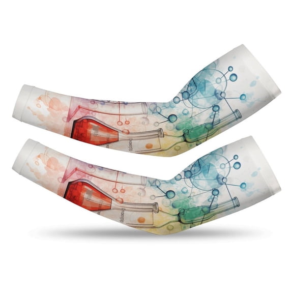 Chemistry Formulas Cooling Arm Sleeves For Men & Women Sunscreen Arm Cover For Gardening Outdoors