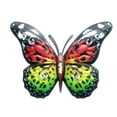 thumbnail image 1 of Escultura de arte Inteprter mariposas grandes metal decoración hogar rojo verde, 1 of 6