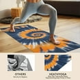 thumbnail image 4 of Orange Blue Tie Dye Mandala Pattern Hot Yoga Mat Towel Non Slip for Hot Yoga - Quick-Drying Yoga Mat Cover with 4 Corner Pockets with Travel Bag - Hot Yoga Towel Non Slip 70"x26", 4 of 6