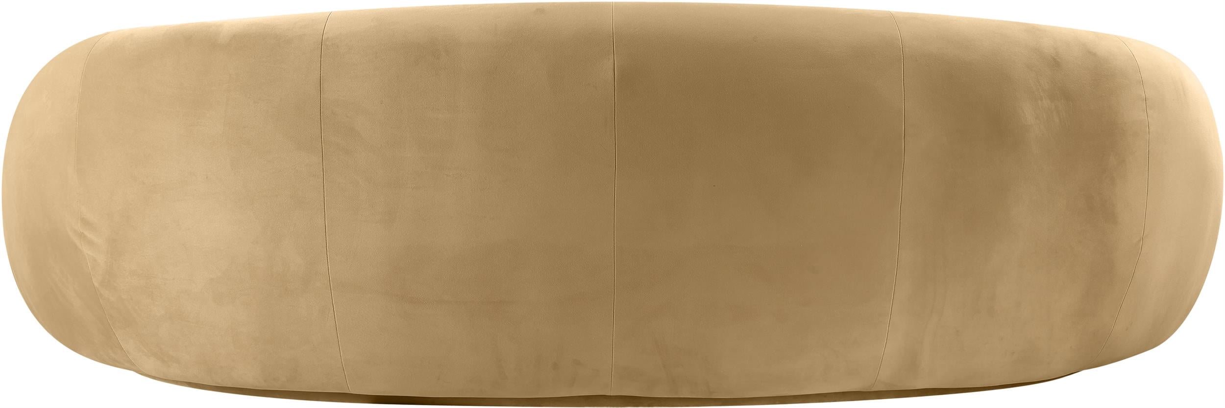 Meridian Furniture Emery Camel Velvet Sofa