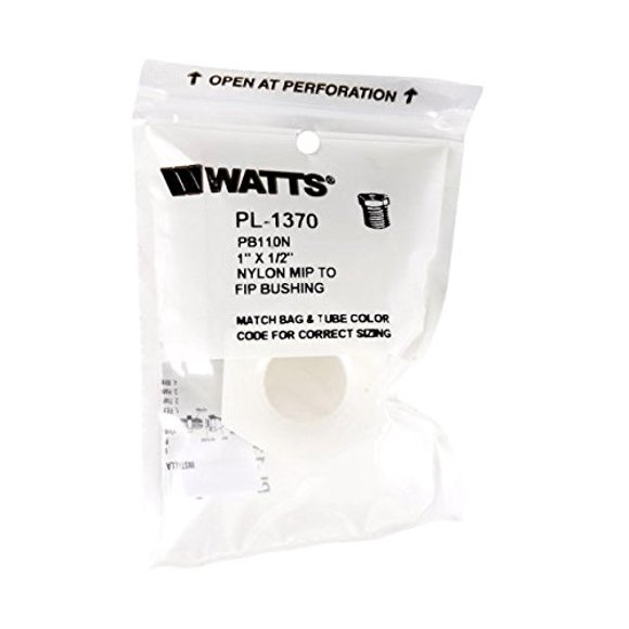 Buje de nylon Anderson MPT de 1 pulgada a FPT de 1/2 pulgada