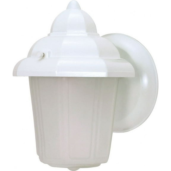 Nuvo 60-639 - 1 Light - 9" - Wall Lantern - Hood Lantern w/ Satin Frosted Glass