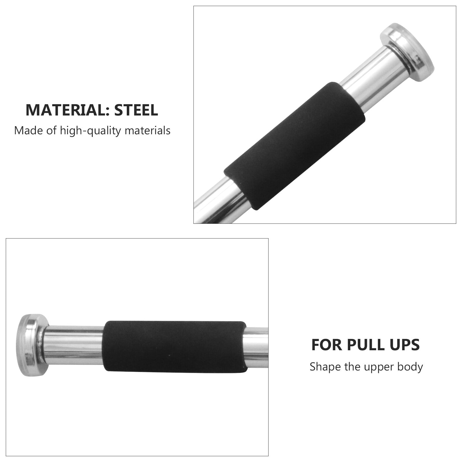 FUTUREORYY Black Doorway Pull Up Bar for Home Workout Heavy Duty Rustproof Chin Up Bar