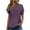 Purple, variant on GigrtiJin Summer Elegant Tops for Women Dressy Casual Short Sleeve Blouse Round Neck Loose Fashion Pleated Shirts