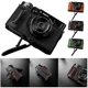 thumbnail image 3 of Funda de cuero genuino ZHCH para cámara X100VI medio cuerpo para Fujifilm X100VI bolso hecho a mano negro, 3 of 5
