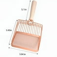 thumbnail image 2 of ACDANC Cat Litter Scoop Metal Sieve Deep Scoop with Wooden Handle Poop Sieve Durable Suitable for Cat Litter Box with Hook Rose Gold, 2 of 7