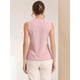 thumbnail image 3 of Blusa Allegra K sin mangas con cuello En V de gasa para mujer Rosa XL, 3 of 5