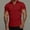 Red, variant on Yufatyle Men Short Sleeve Polyester Turndown collar Slim Comfort Colors Tshirt Men Red M