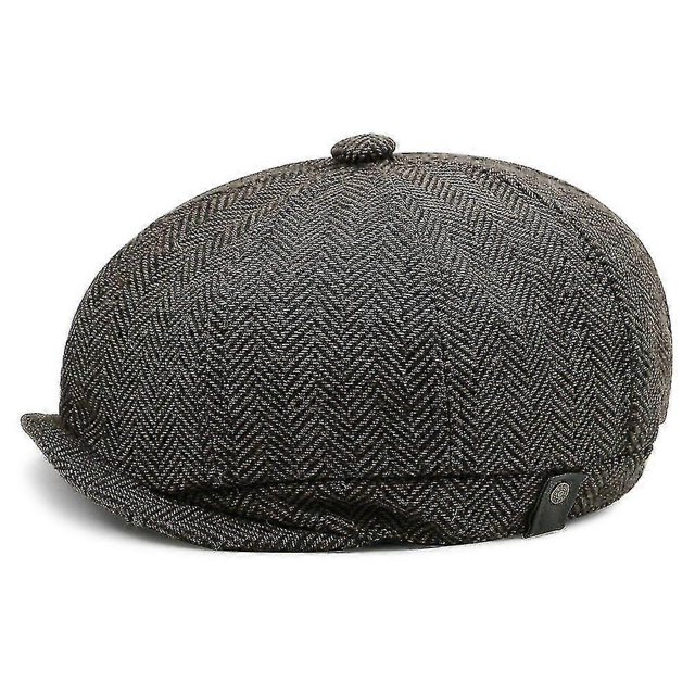 "Men's Plus Size Peaked Blindfold Flat Beret"