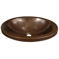 Native Trails Hibiscus Antique Copper Drop-in Bathroom Sink