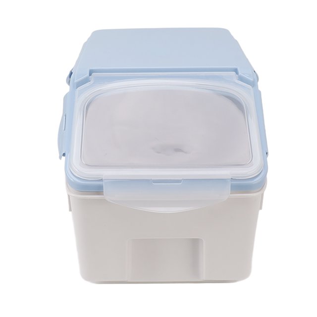 Airtight Rice Storage Container, Dustproof Bulk Food Container Bin Environmental Material Plastic Storage Bins with Leak Proof Lid for Rice Flour Cereal Pet Food Storage