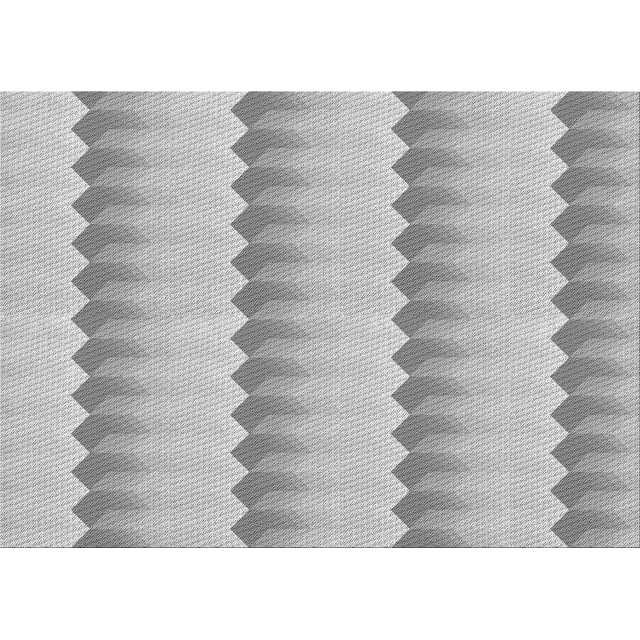 Ahgly Company Machine Washable Indoor Rectangle Transitional Platinum Silver Gray Area Rugs, 8' x 12'