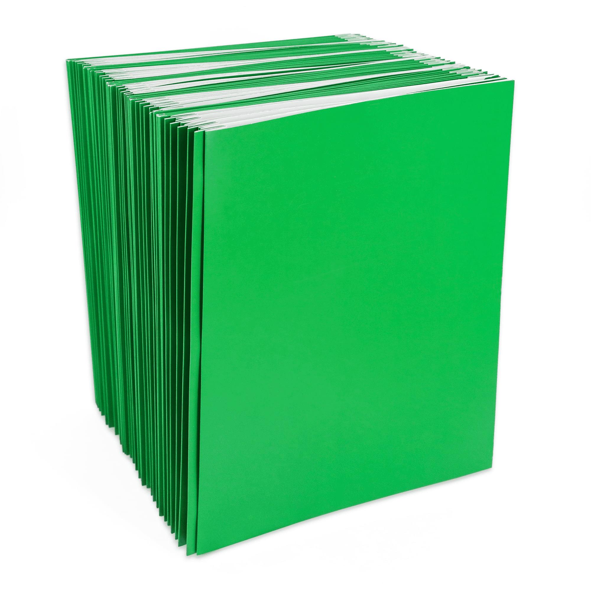 School Supply Boxes | (Green) Three Prong, Two Pocket Folders | 20 Pack | Letter Size Folders for the Classroom & Office