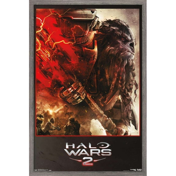 Halo: Halo Wars 2 - Face-Off Wall Poster, 14.725" x 22.375", Framed