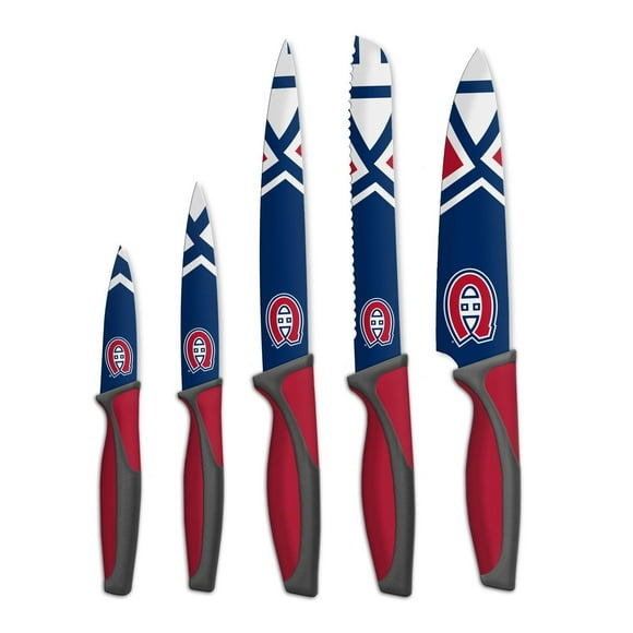ENSEMBLE DE CUISINE 5 COUTEAUX SOUS LICENCE OFFICIELLE LNH MONTREAL CANADIANS