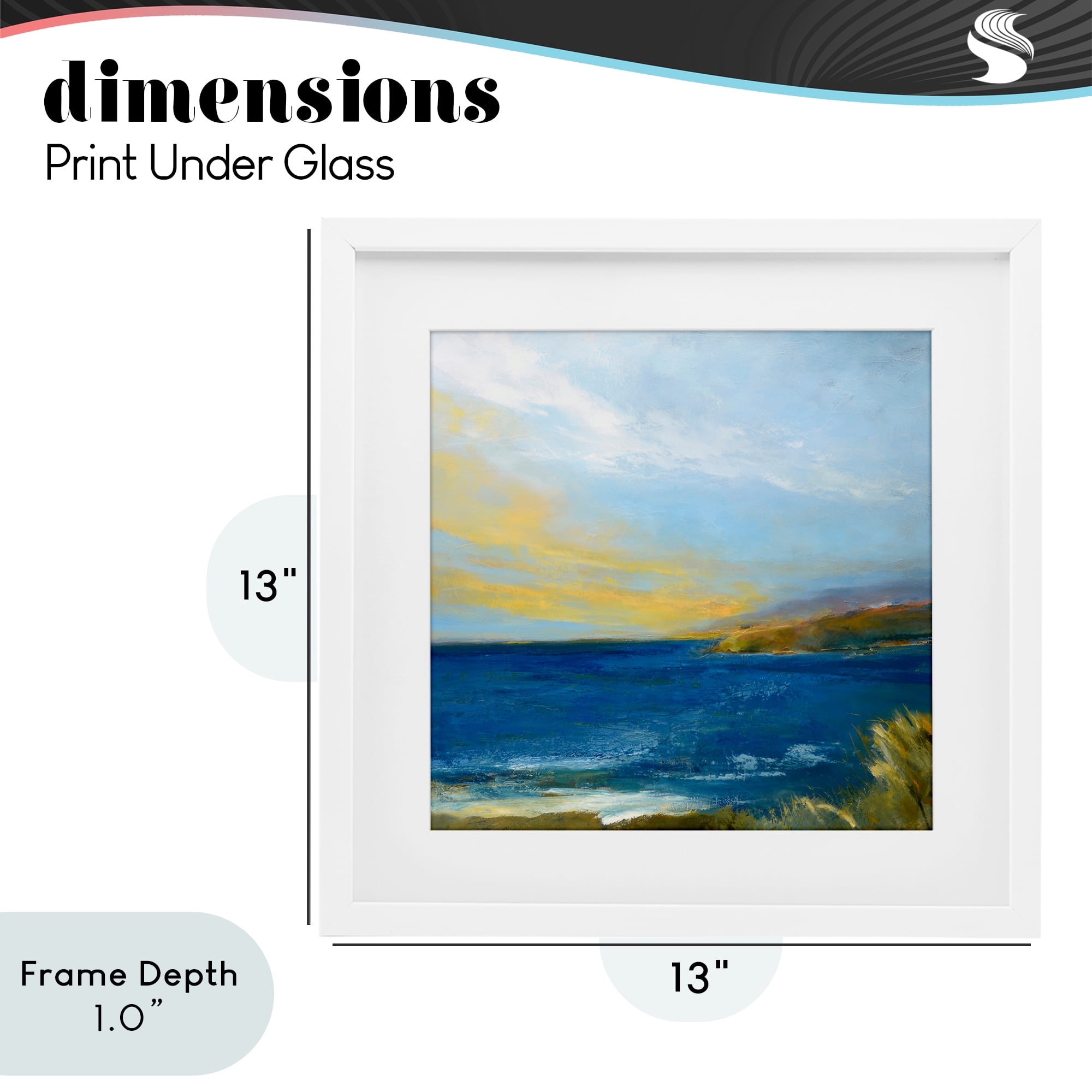 Stupell Industries Vibrant Ocean Light at Dusk White Framed Print Under Glass, design by Patrick Dennis
