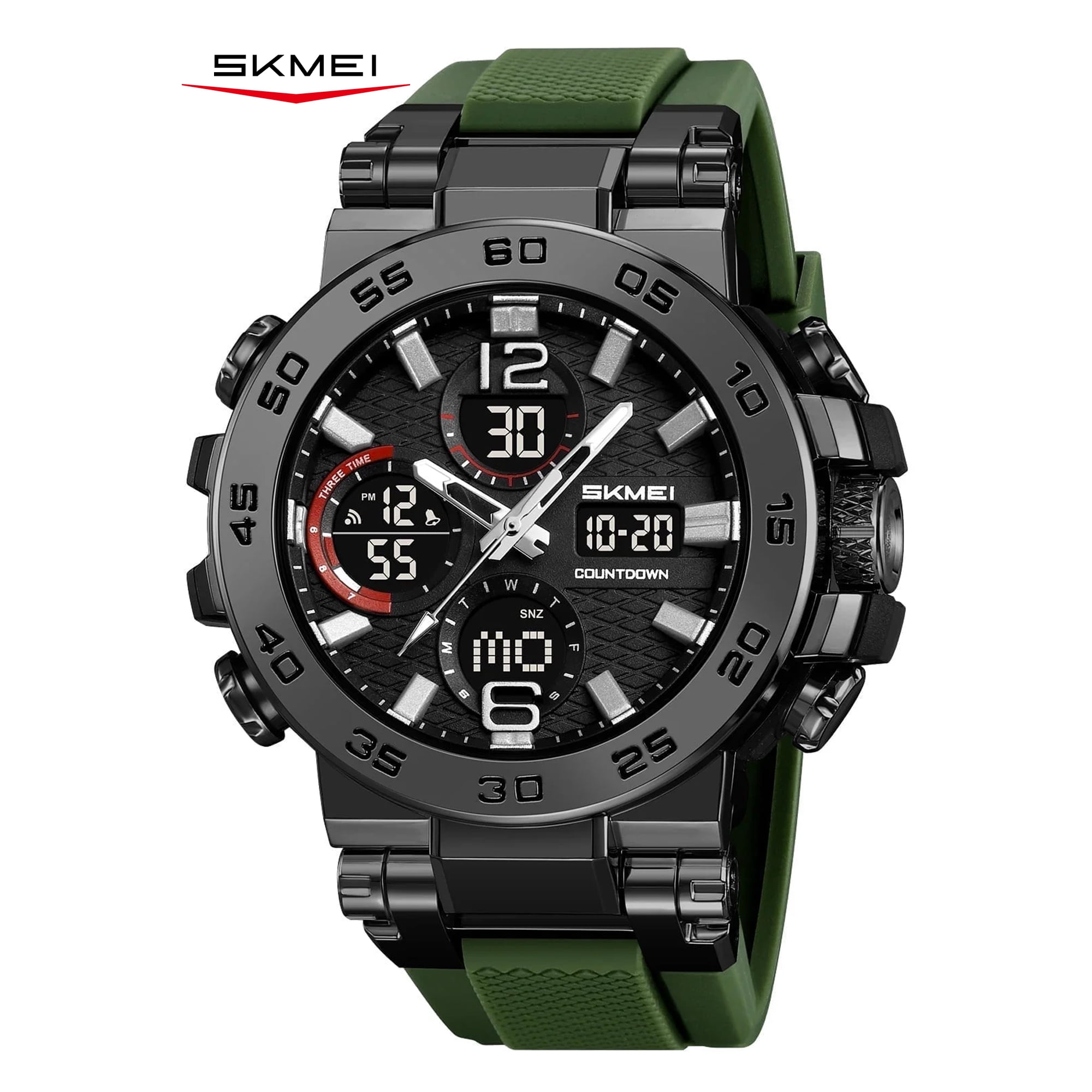 SKMEI Men's Watches Sports Outdoor Waterproof Military Watch Date Multi Function Tactics LED Alarm Stopwatch