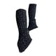 thumbnail image 5 of Calentadores de pierna de patinaje figurado altos calcetines calientes calientes calcetines de calcetines de patinaje de cable para entrenamiento de Negro, 5 of 8