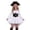 Z3-White, variant on SIYUDAN Girls Pirate Halloween Dress, Off Shoulder Corset Pirate Renaissance with Bell Sleeves Smocked Waist Handkerchief Hem for Themed Events, Size 5-6 Years
